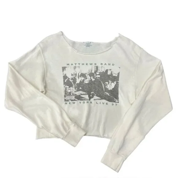 John Galt New York Live 97 Long Sleeve crop T-Shirt Size medium - Picture 9 of 12